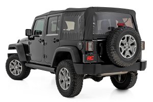 Jeep Wrangler JK Unlimited Power Running Boards - Rough Country - 6-Inch All-Season Aluminum Boards - '07-'10